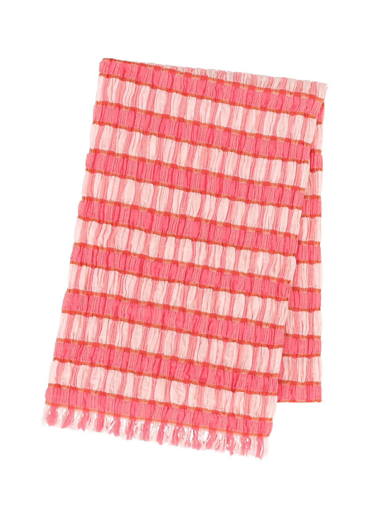 COTTON CHECK SCARF、アクセサリー&その他_ストール、ピンク