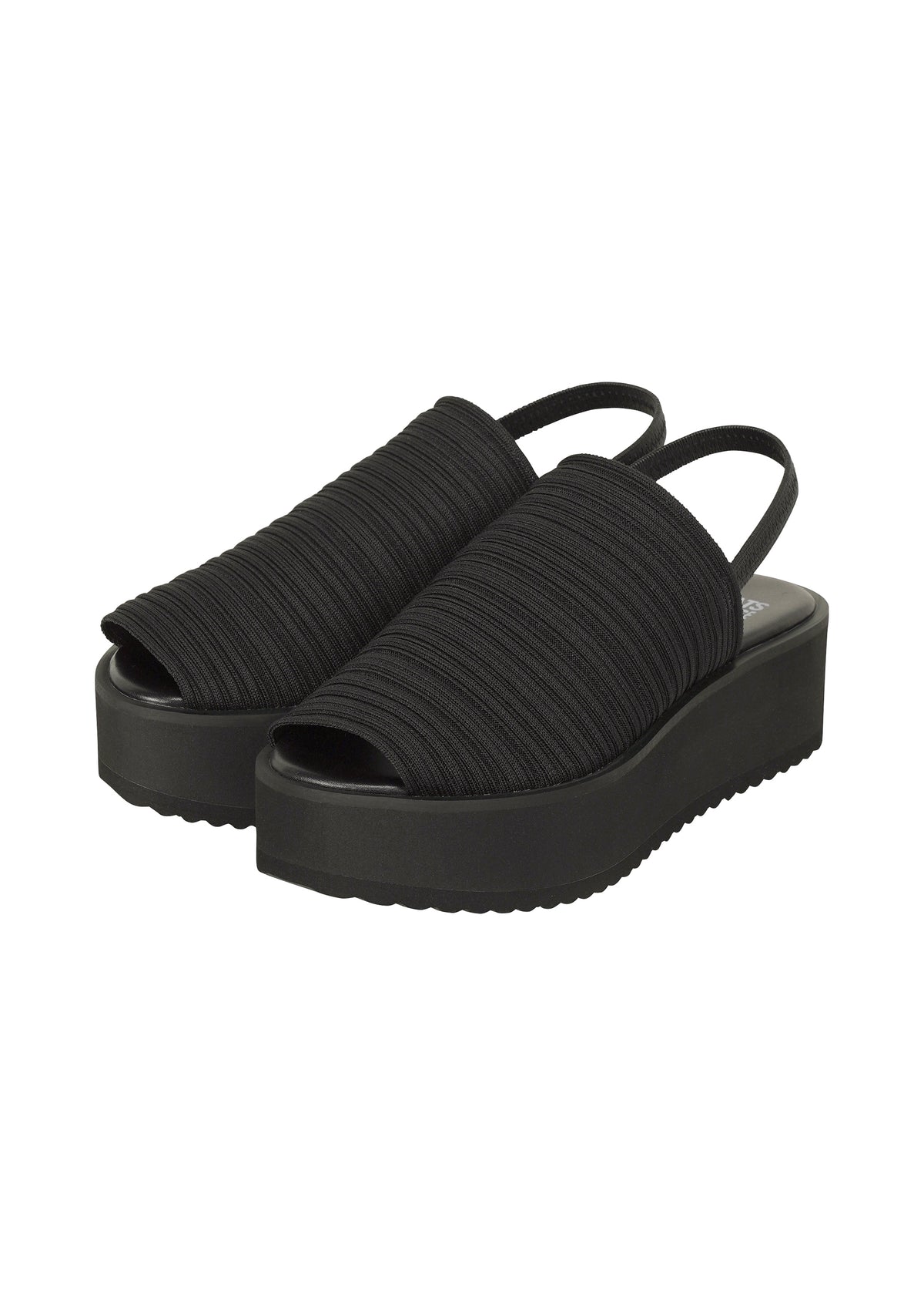 PLEATS KNIT SANDALS、アクセサリー&その他_レッグウェア&シューズ、ブラック