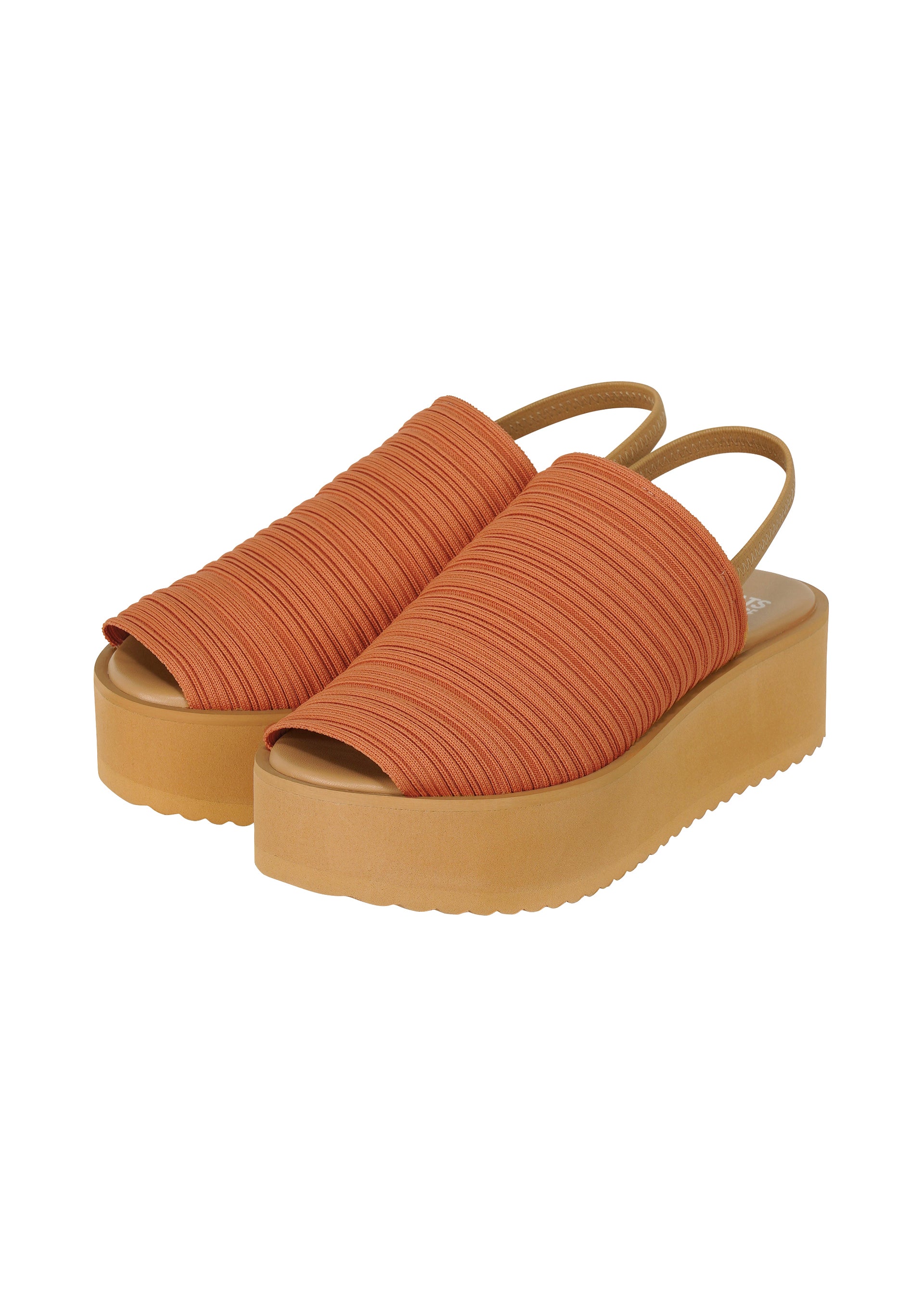 PLEATS KNIT SANDALS、アクセサリー&その他_レッグウェア&シューズ、ブラウン
